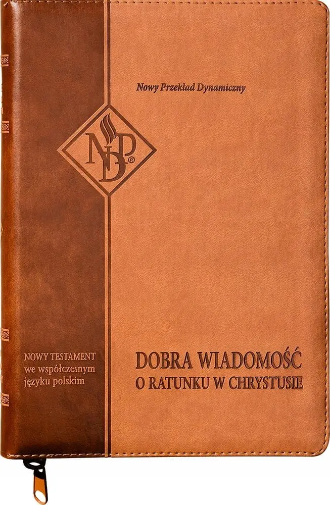 Książka - Nowy Testament NPD suwak paginatory karmelowy