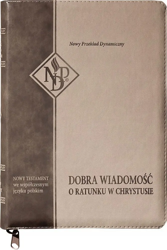 Książka - Nowy Testament NPD suwak paginatory beżowy