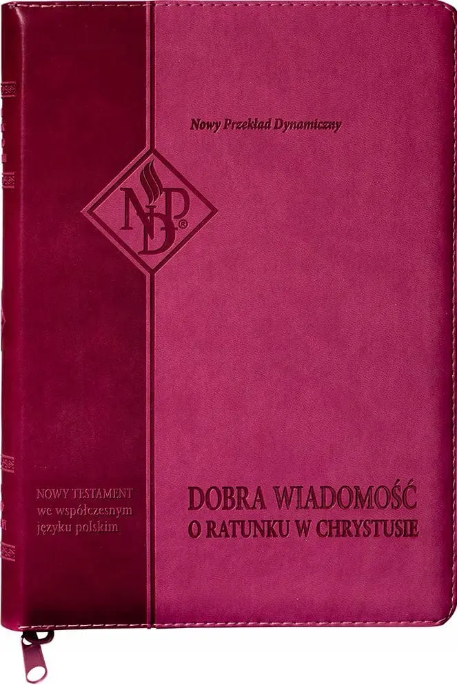 Książka - Nowy Testament NPD suwak paginatory różowy