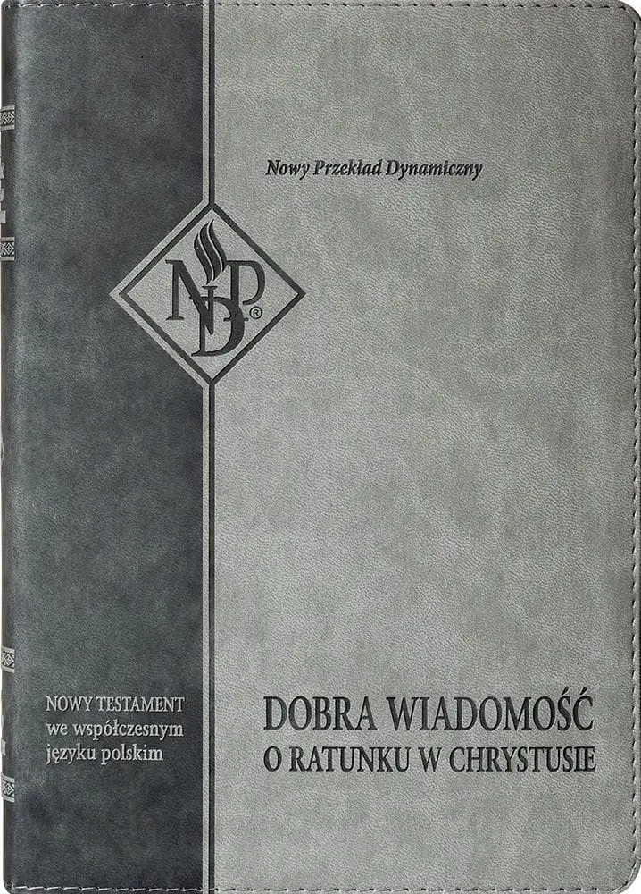 Książka - Nowy Testament NPD, szara z paginatorami