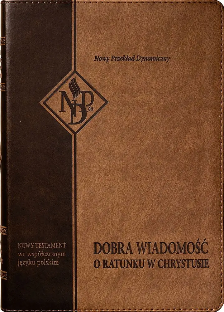 Książka - Nowy Testament NPD z paginatorami ciemnobrązowy