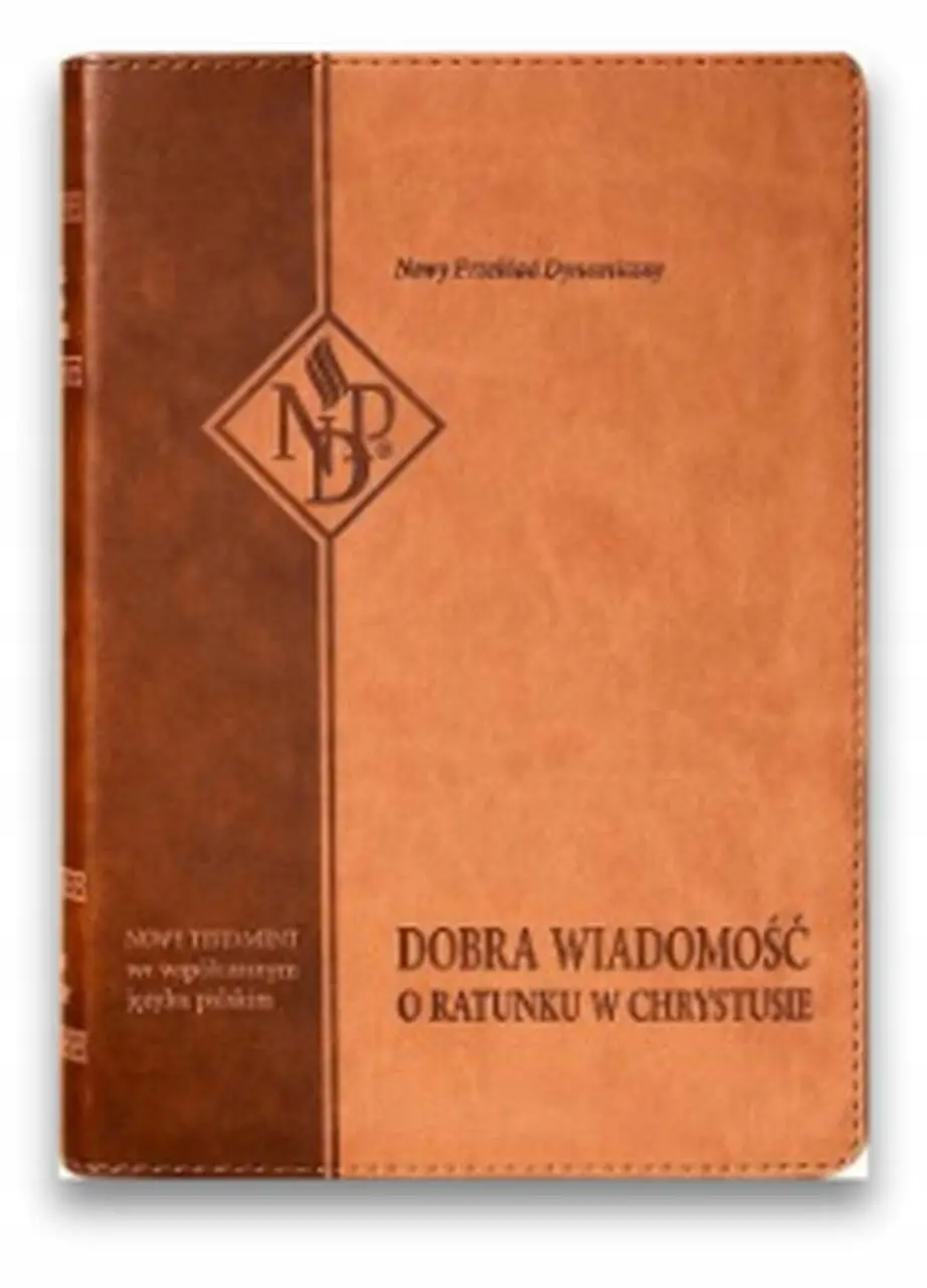 Książka - Nowy Testament NPD, karmelowa z paginatorami