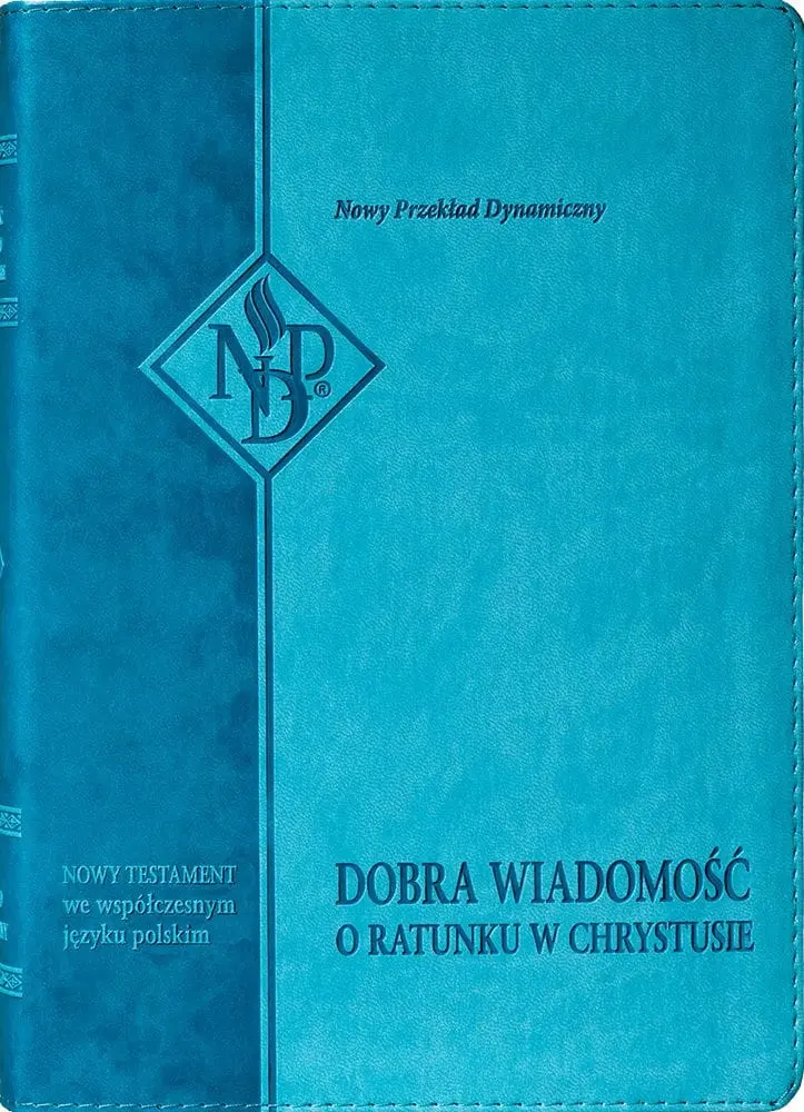 Książka - Nowy Testament NPD, turkusowa z paginatorami