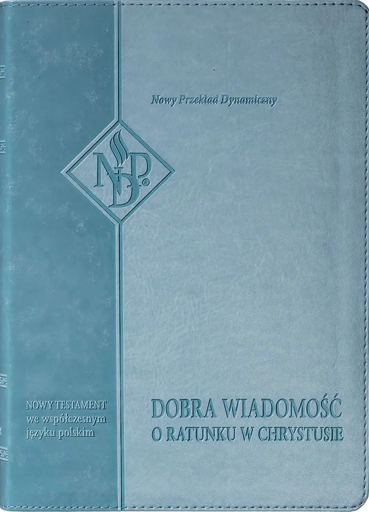 Książka - Nowy Testament NPD, jasnoniebieska z paginatorami