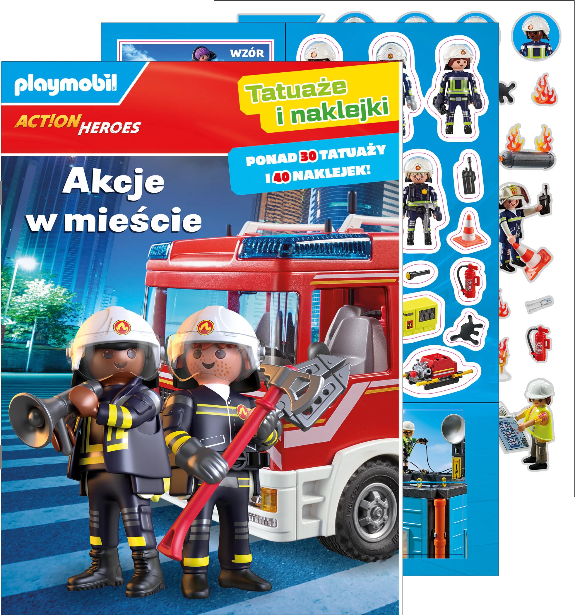 Książka - Plamobil Action Heroes. Tatuaże i naklejki