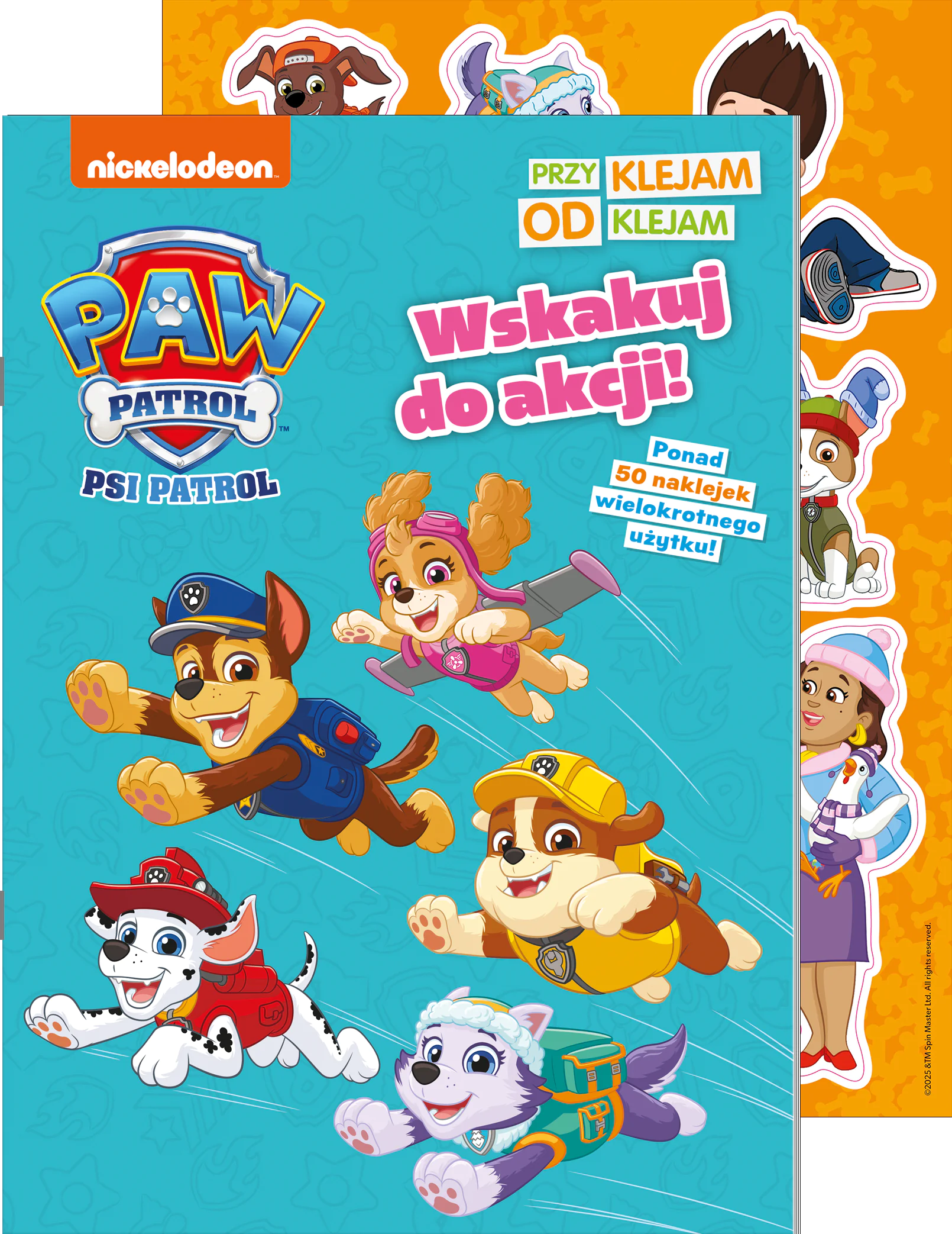 Książka - Wskakuj do akcji! Psi Patrol. Przyklejam Odklejam