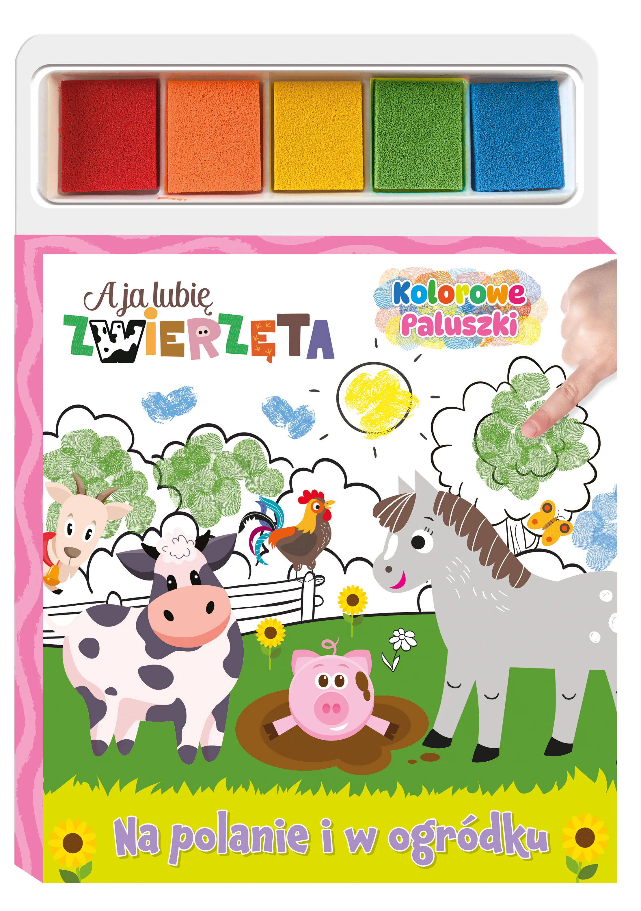 Książka - Na polanie i w ogródku. A Ja Lubię Zwierzęta. Kolorowe Paluszki