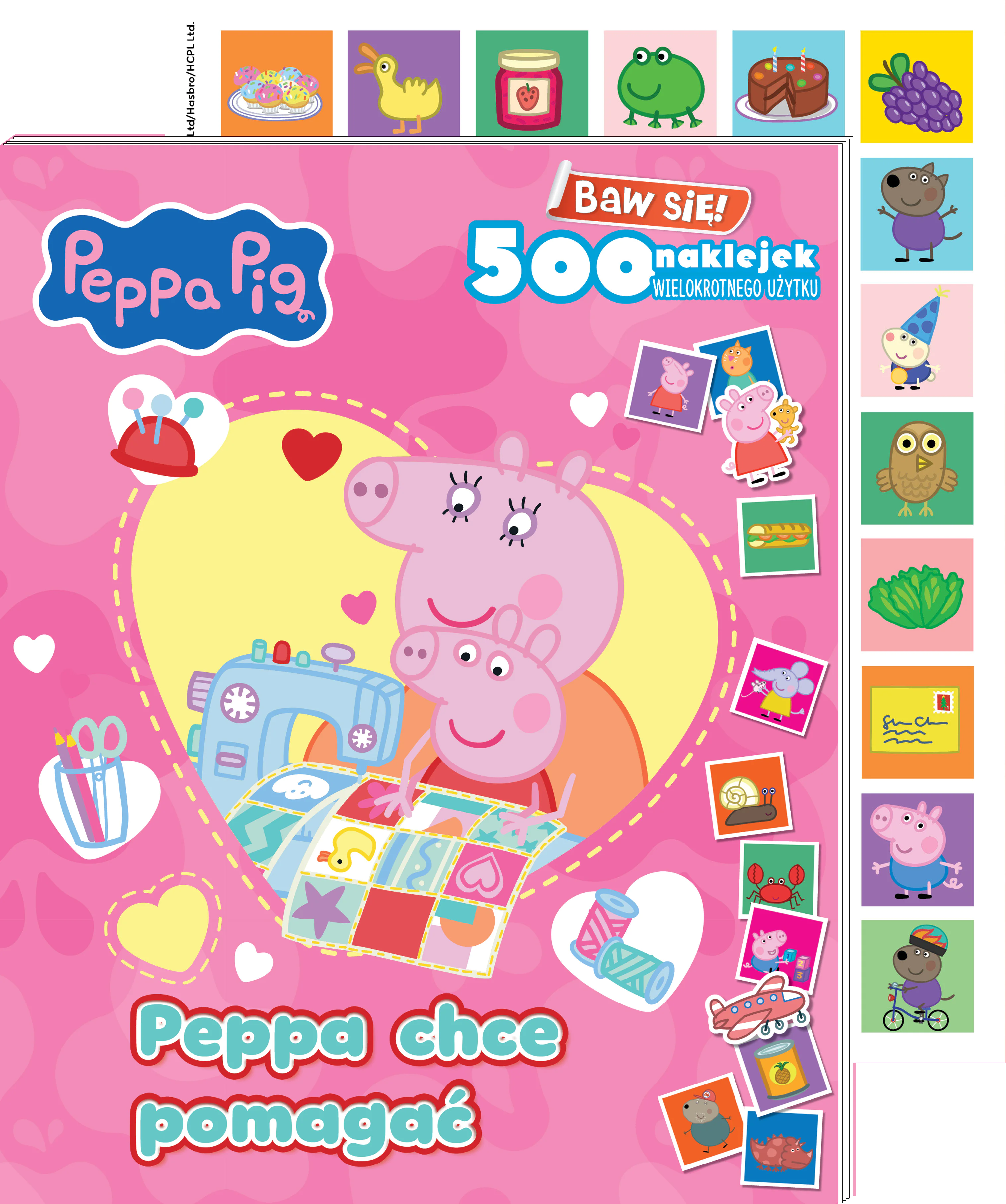 Książka - Peppa chce pomagać. Świnka Peppa. Baw się! 500 naklejek