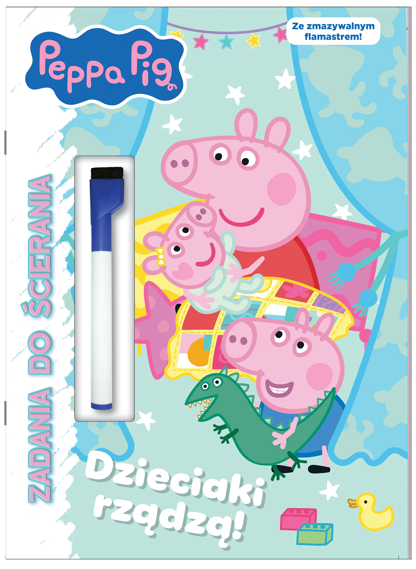 Książka - Dzieciaki rządzą! Świnka Peppa. Zadania do ścierania
