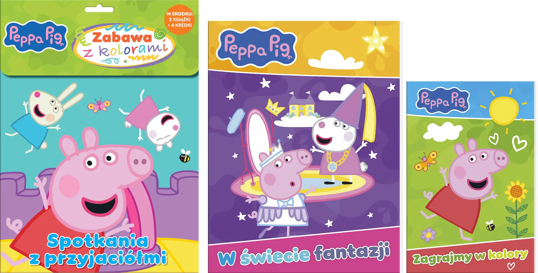 Książka - Spotkania z przyjaciółmi. Świnka Peppa. Zabawa z kolorami