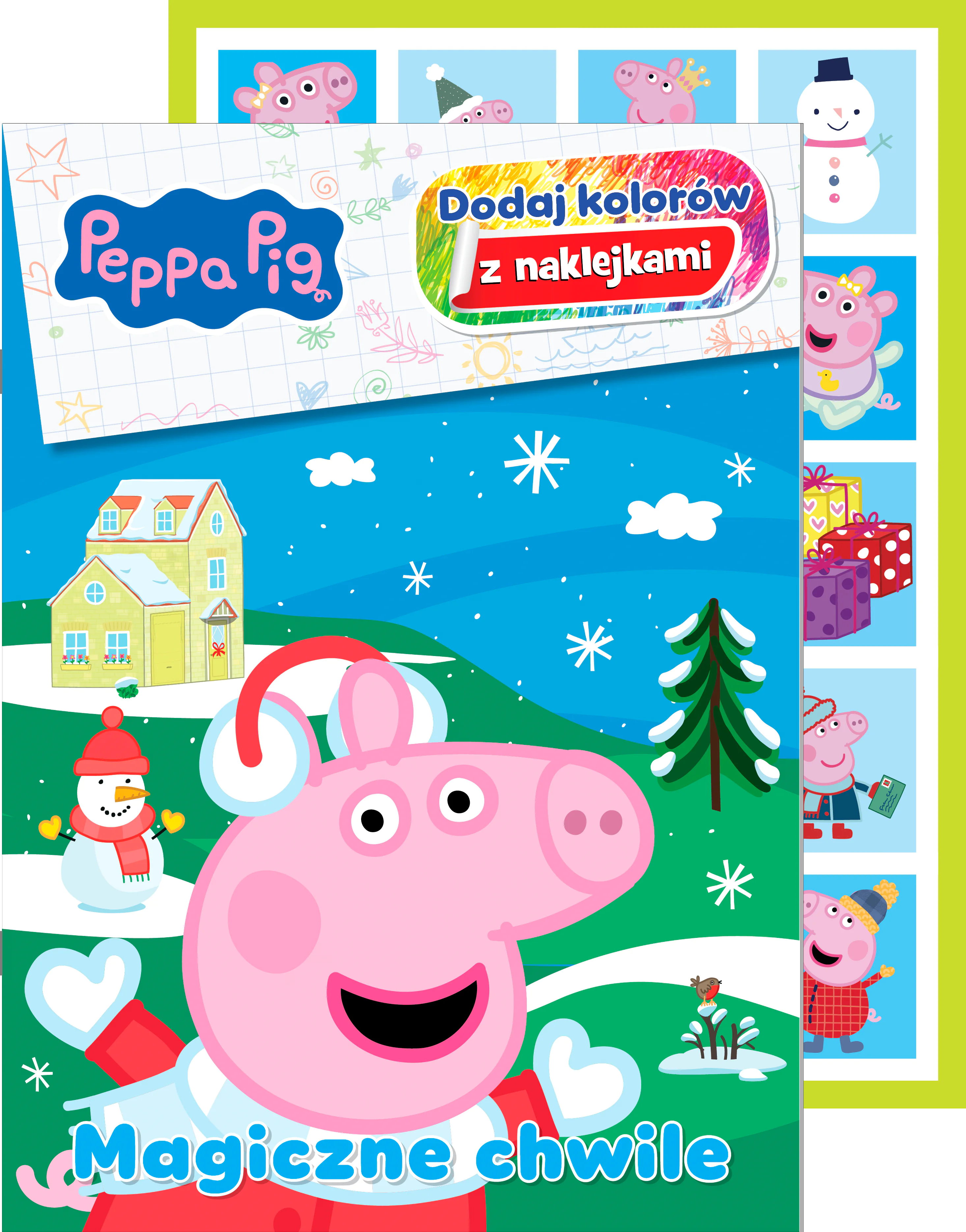 Książka - Magiczne chwile. Świnka Peppa. Dodaj kolorów z naklejkami