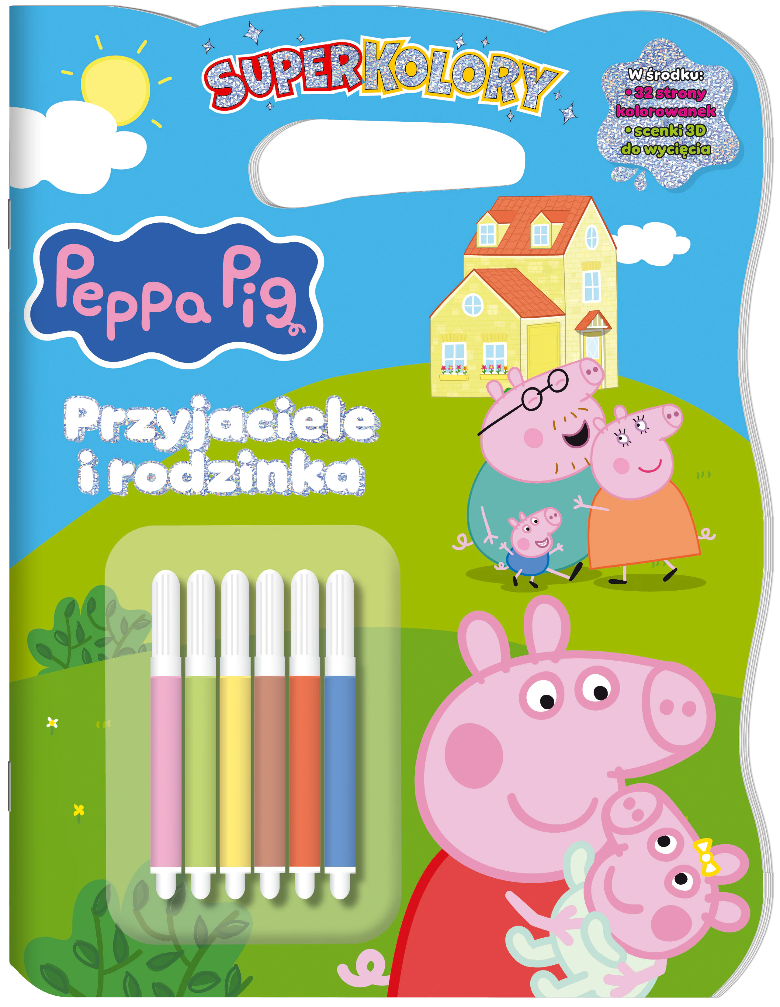 Książka - Przyjaciele i rodzinka. Świnka Peppa. Superkolory