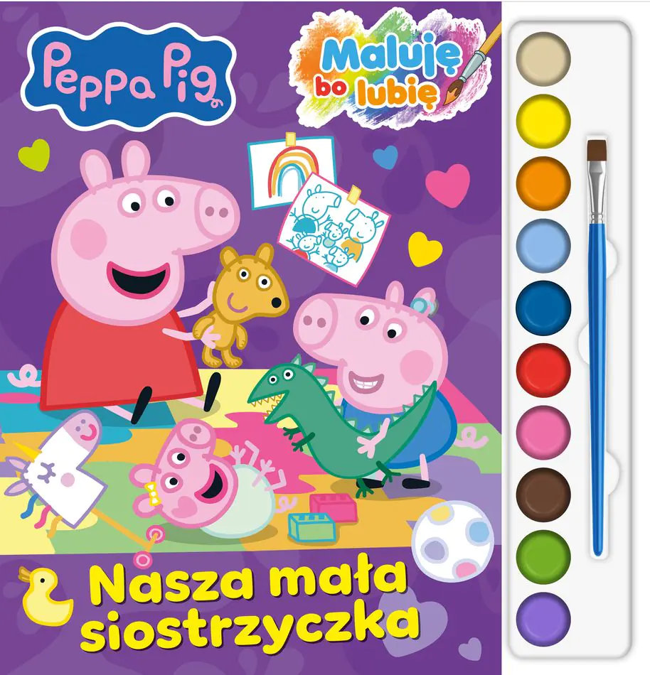 Książka - Nasza mała siostrzyczka. Świnka Peppa Pig. Maluję Bo Lubię