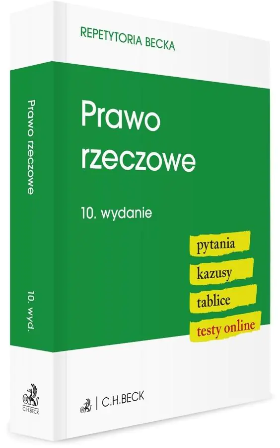 Książka - Prawo rzeczowe. Pytania. Kazusy. Tablice. Testy online