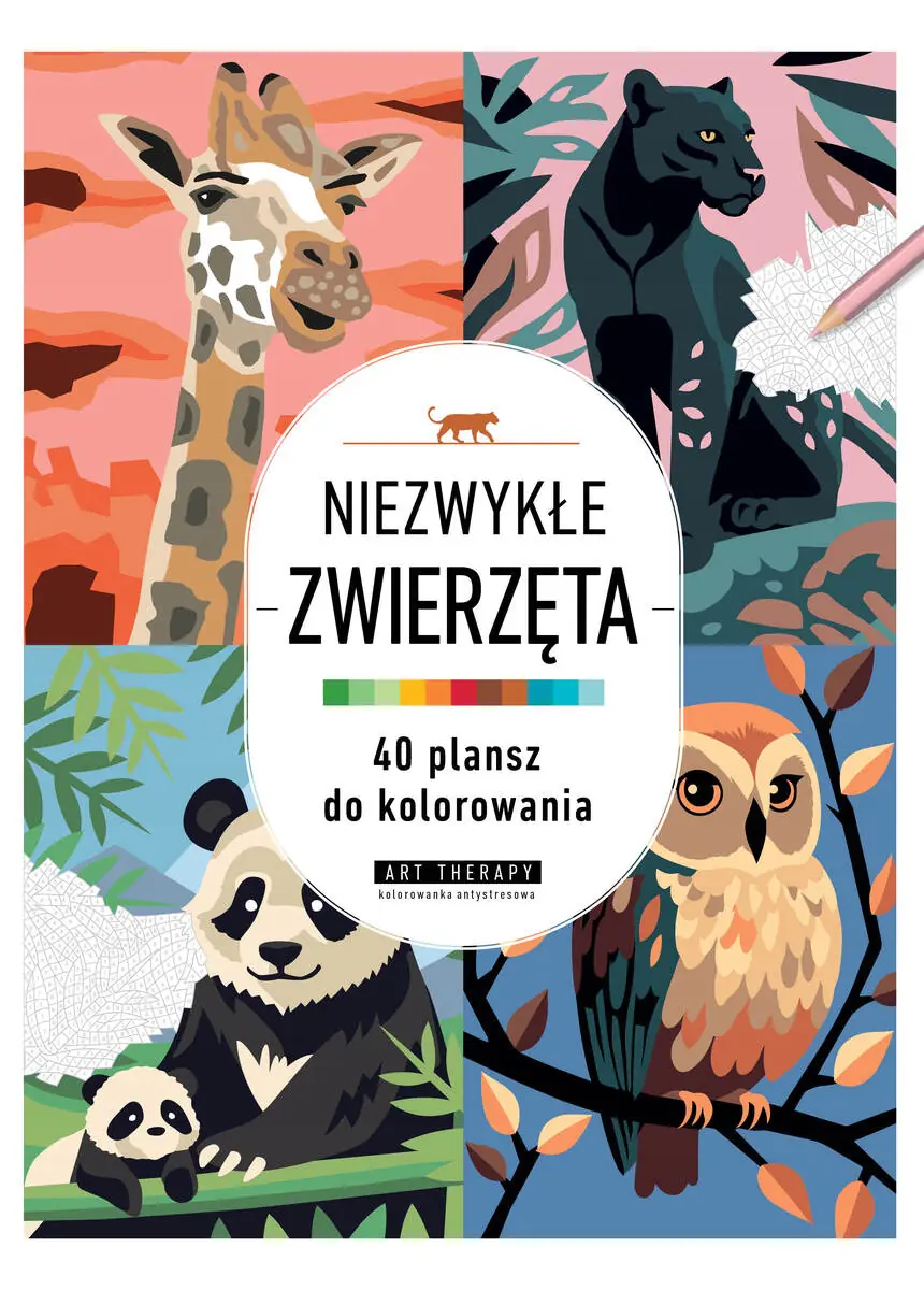 Książka - Art therapy. Kolorowanka antystresowa. Niezwykłe zwierzęta. 40 plansz do kolorowania
