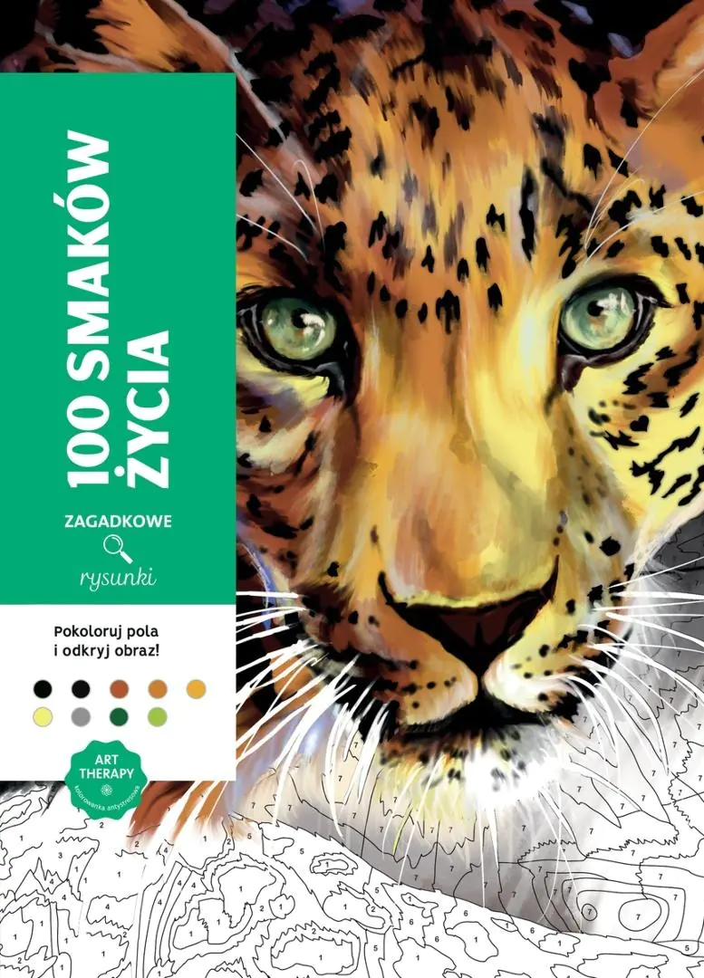 Książka - Art therapy. Kolorowanka antystresowa. 100 smaków życia. Zagadkowe rysunki