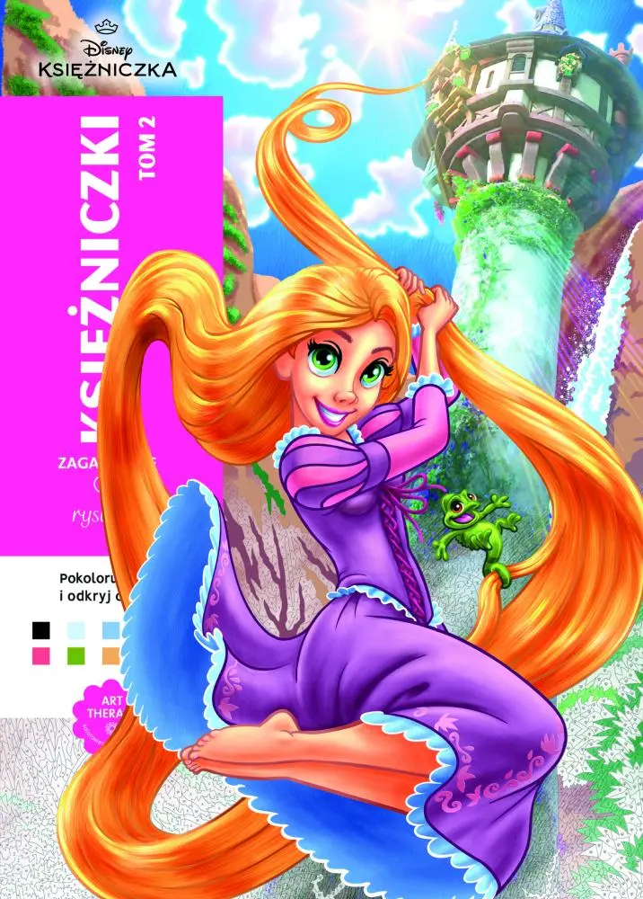 Książka - Art Therapy. Kolorowanka antystresowa. Disney Księżniczki. Tom 2. Zagadkowe rysunki
