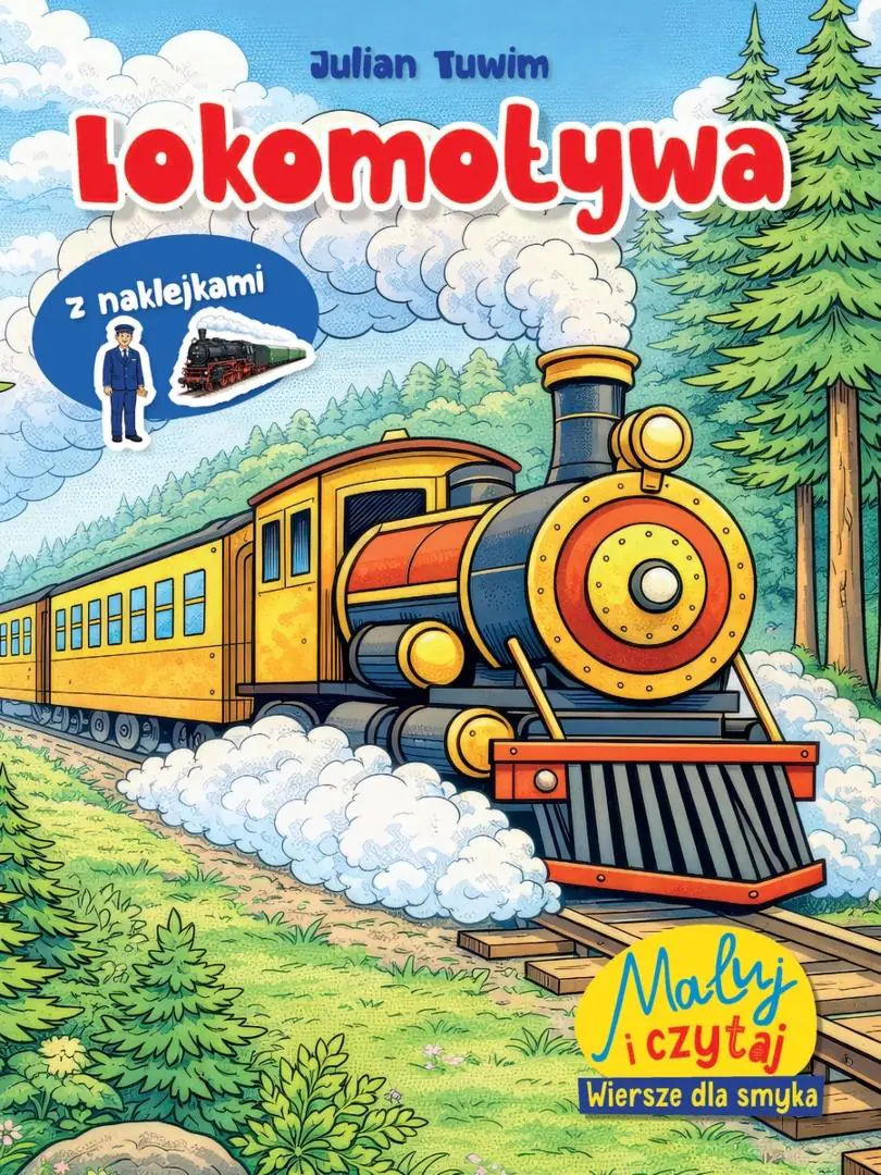 Książka - Maluj i czytaj. Wiersze dla smyka. Lokomotywa