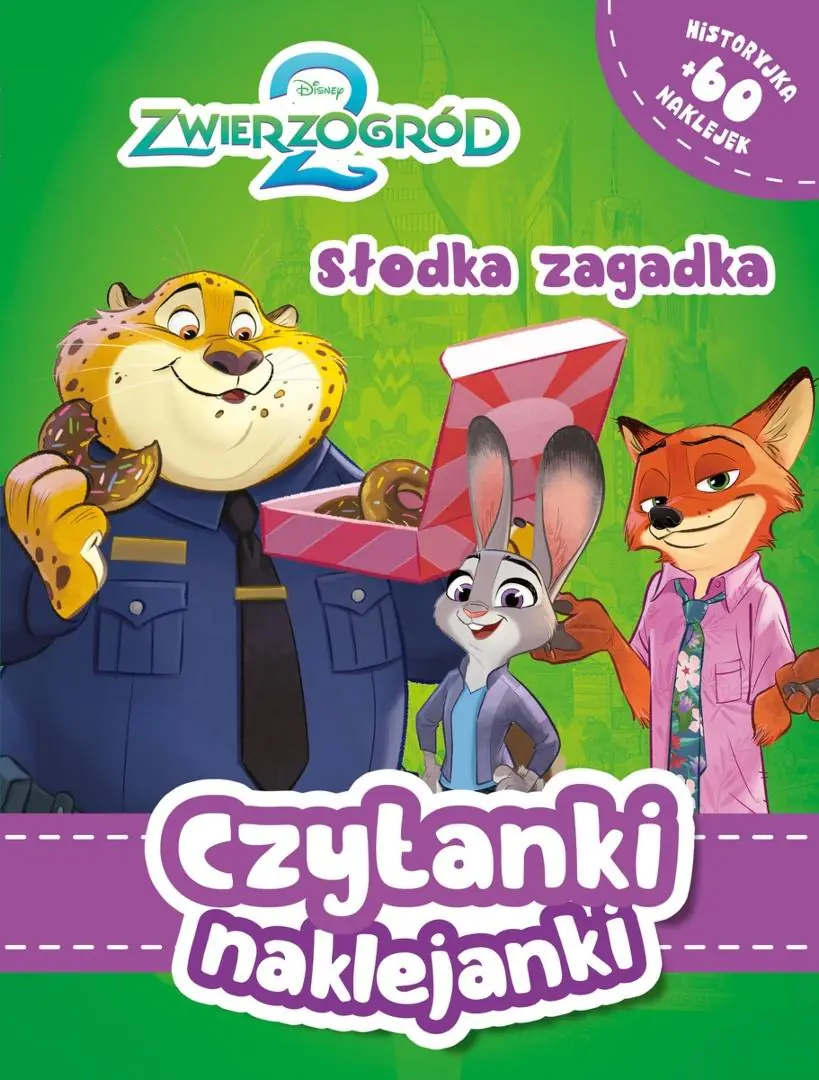 Książka - Czytanki naklejanki. Słodka zagadka. Disney Zwierzogród 2