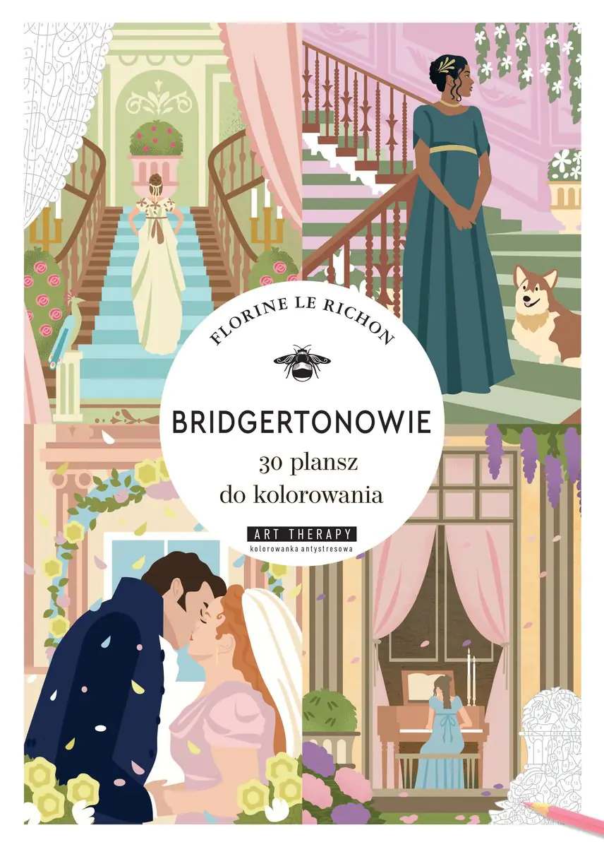 Książka - Art therapy. Kolorowanka antystresowa. Bridgertonowie. 30 plansz do kolorowania