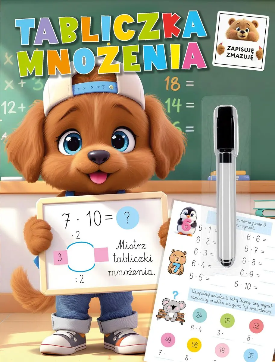 Książka - Zapisuję, zmazuję. Tabliczka mnożenia