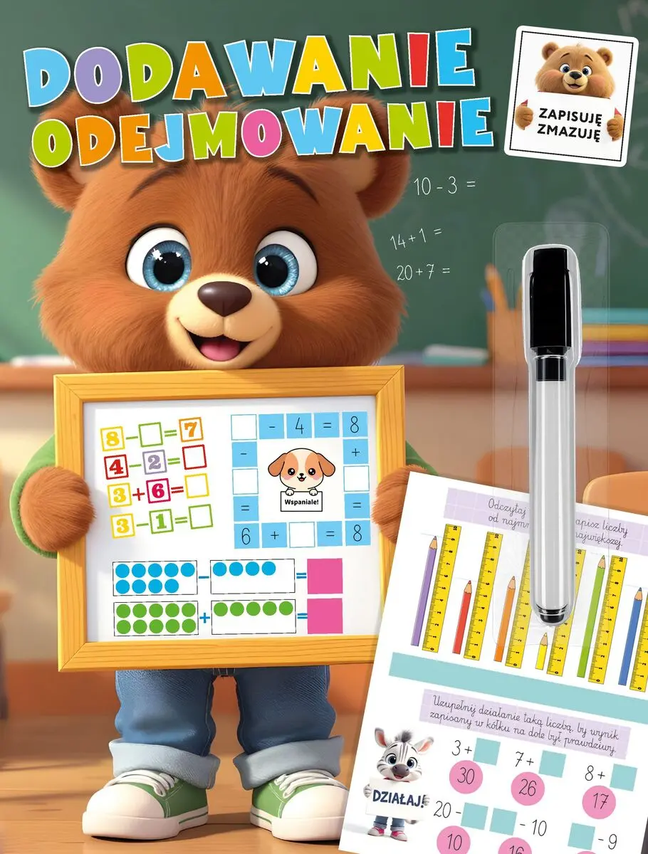Książka - Zapisuję, zmazuję. Dodawanie, odejmowanie