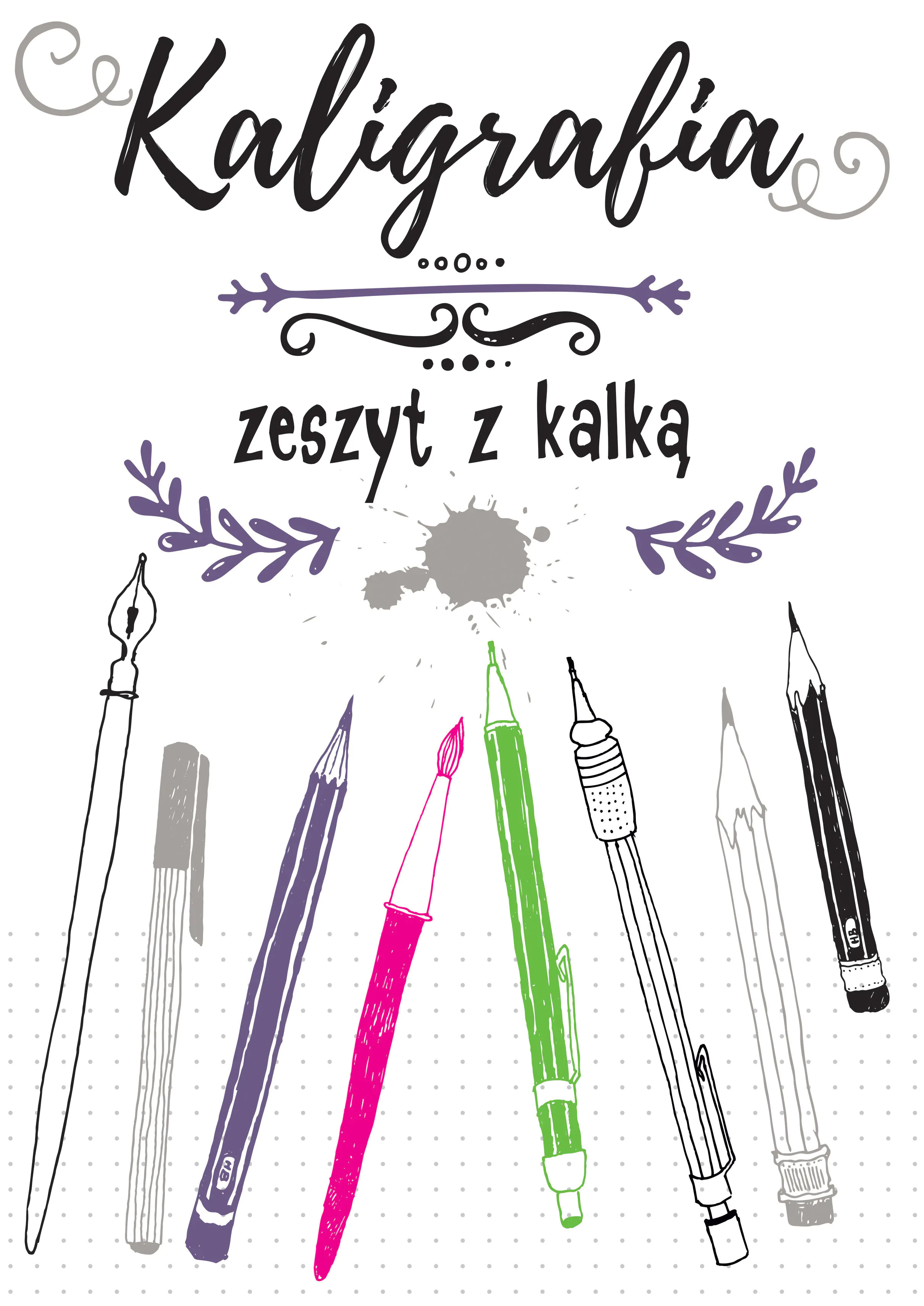 Książka - Kaligrafia zeszyt z kalką