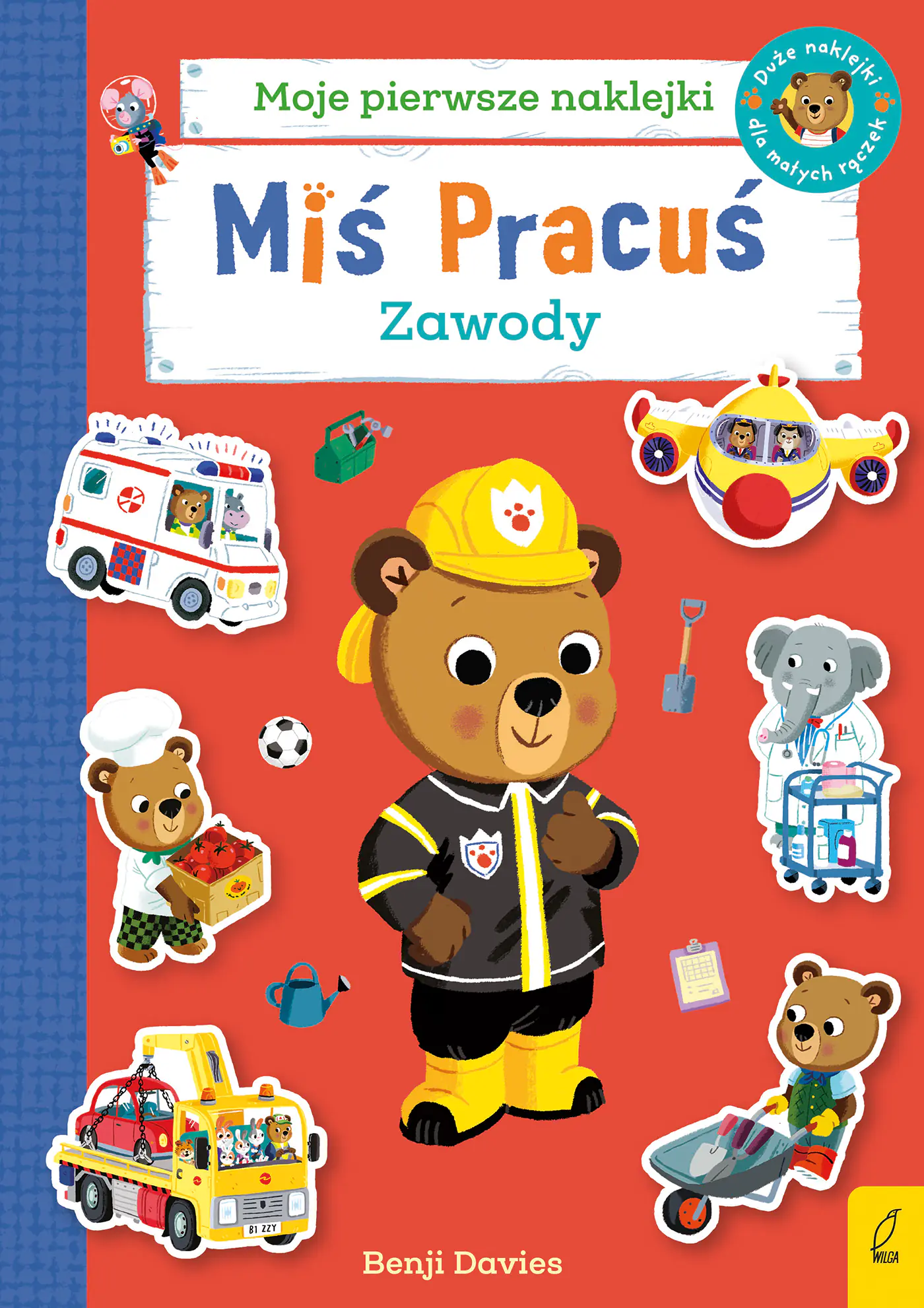 Książka - Miś Pracuś. Zawody. Książka z naklejkami