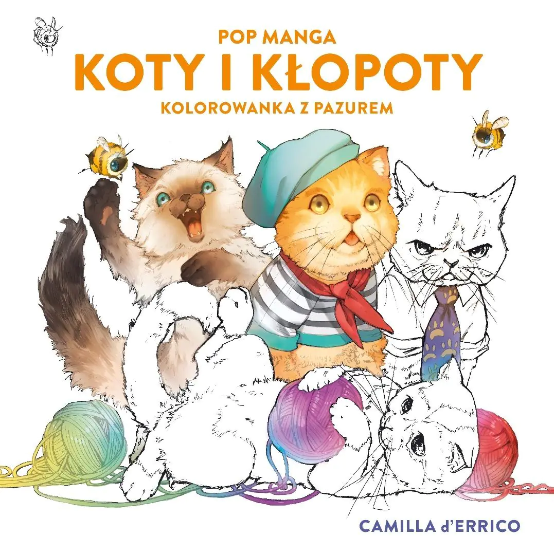 Książka - Pop manga. Koty i kłopoty. Kolorowanka z pazurem