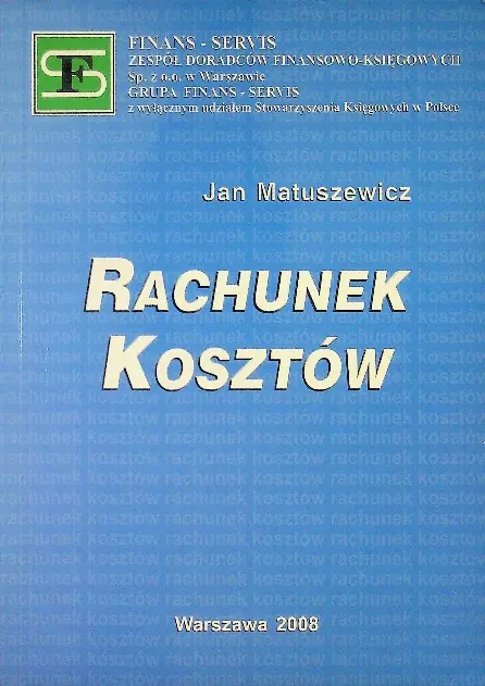 Książka - RACHUNEK KOSZTÓW