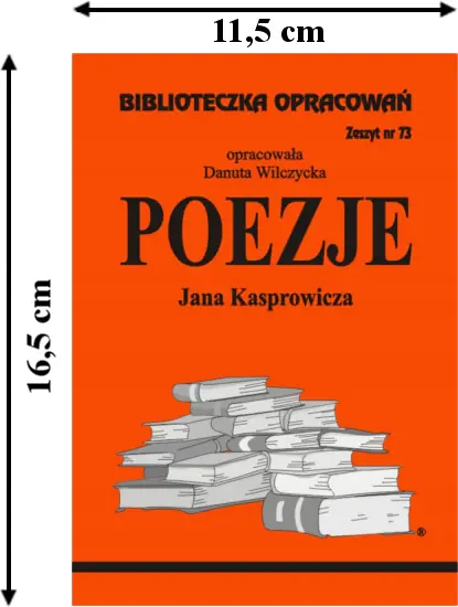 Książka - Poezje Jana Kasprowicza. Biblioteczka opracowań. Zeszyt nr 73