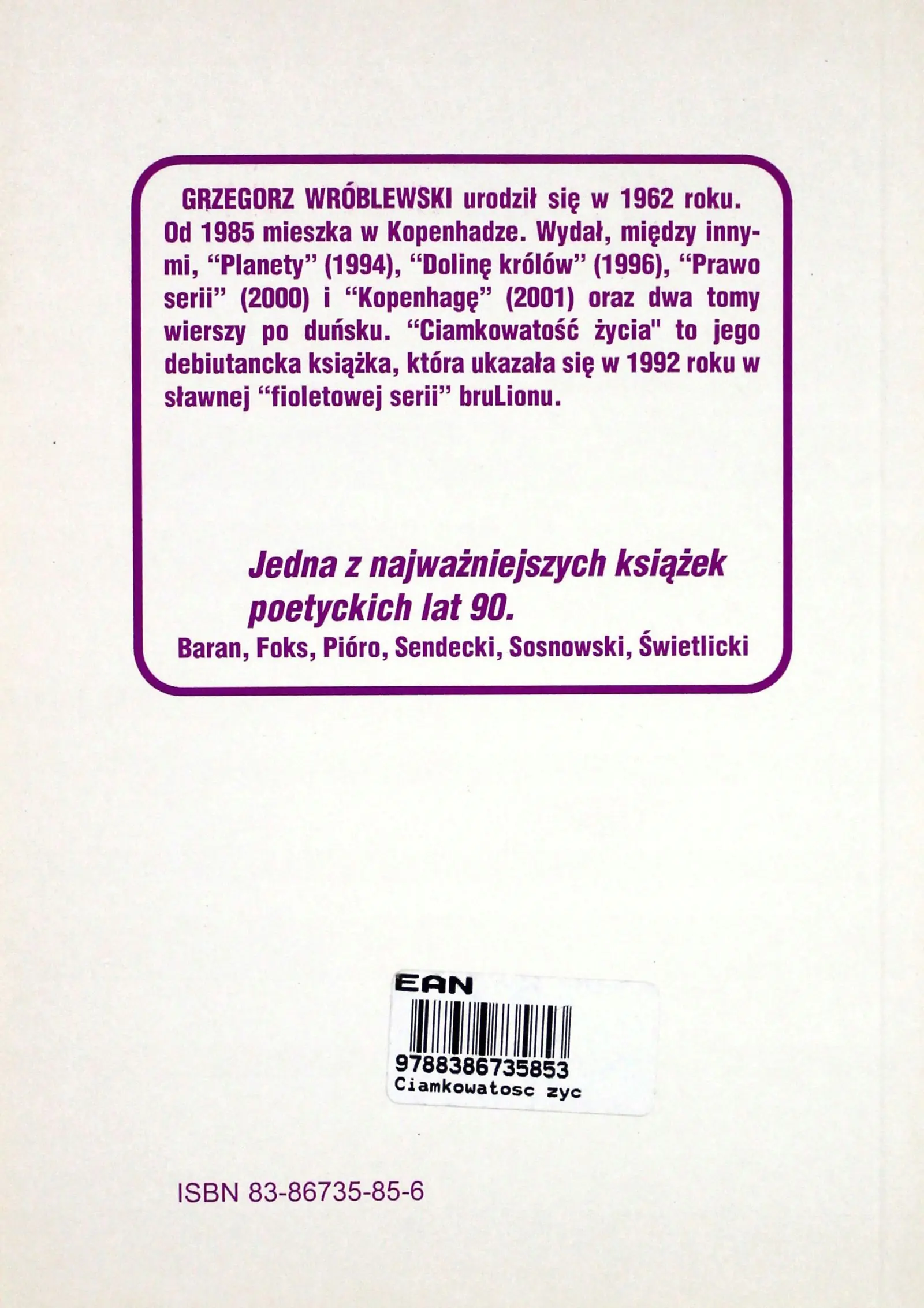 Książka - Ciamkowatość życia
