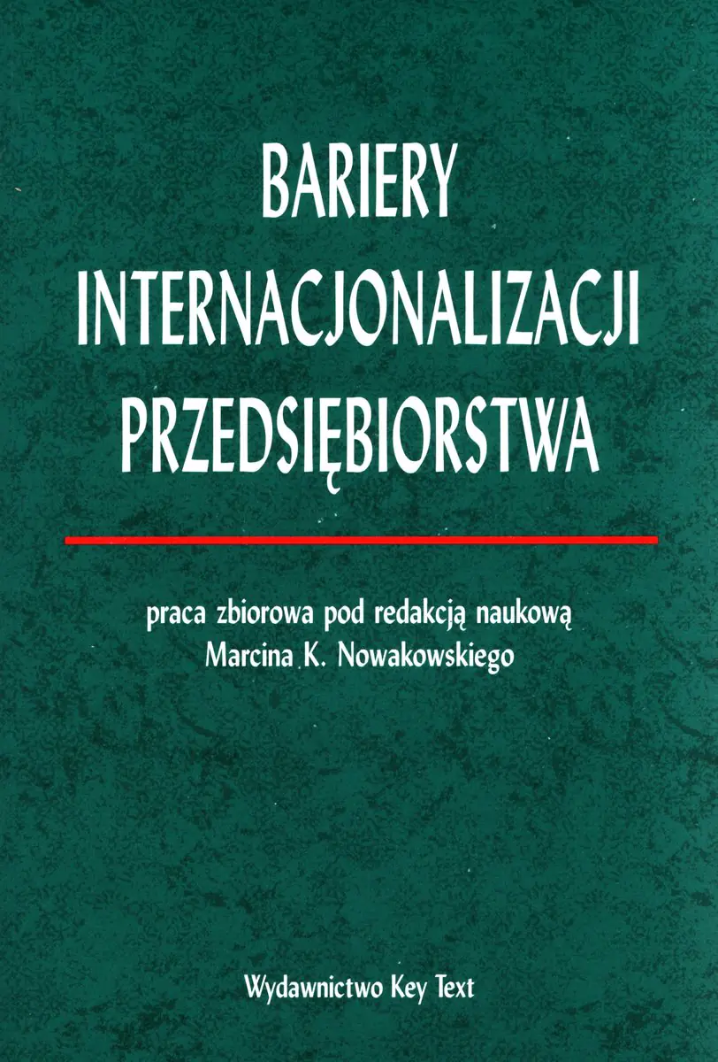 Książka - Bariery internacjonalizacji przedsiębiorstwa