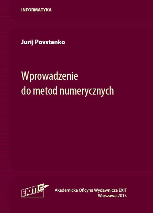 Książka - Wprowadzenie do metod numerycznych
