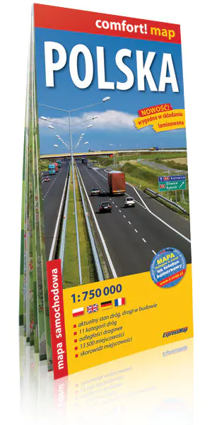 Książka - Comfort!map Polska 1:750 000 mapa