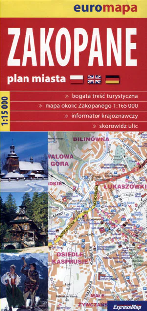 Książka - Zakopane. Plan miasta skala 1:15 000