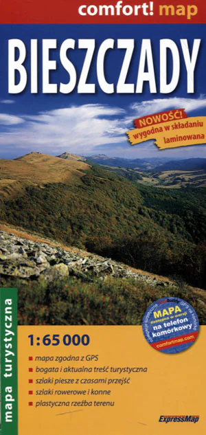 Książka - Comfort!map Bieszczady 1:65 000 mapa