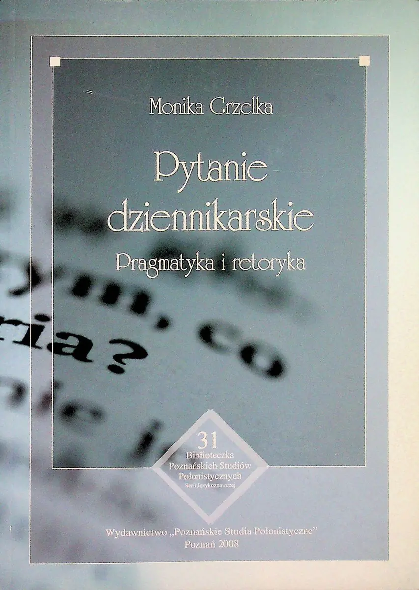 Książka - Pytanie dziennikarskie