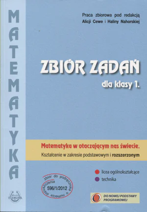 Książka - Matematyka w otaczającym nas świecie. Klasa 1. Podręcznik. Zakres podstawowy i rozszerzony