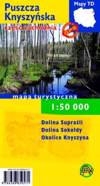 Książka - Puszcza Knyszyńska. Część Zachodnia. Mapa turystyczna 1:50 000. Laminowana