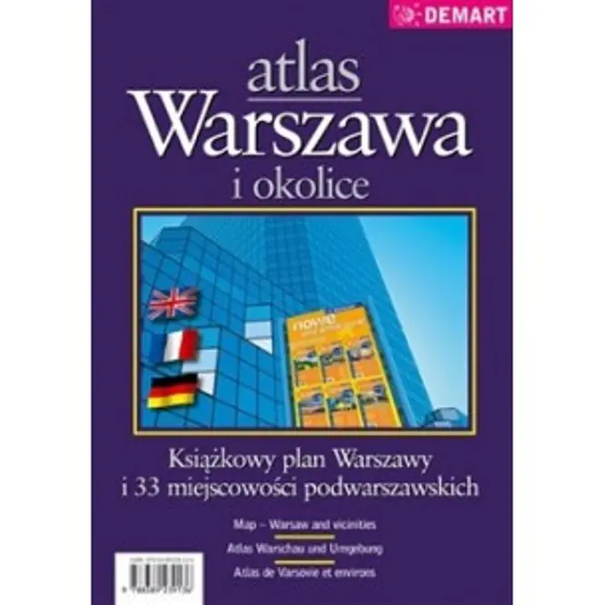 Książka - Atlas Warszawa i okolice. Książkowy plan Warszawy i 33 miejscowości podwarszawskich