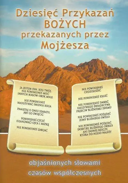 Książka - Dziesięć Przykazań Bożych przekaz. przez Mojżesza
