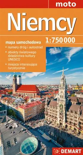 Książka - Niemcy. Mapa samochodowa 1:750 000