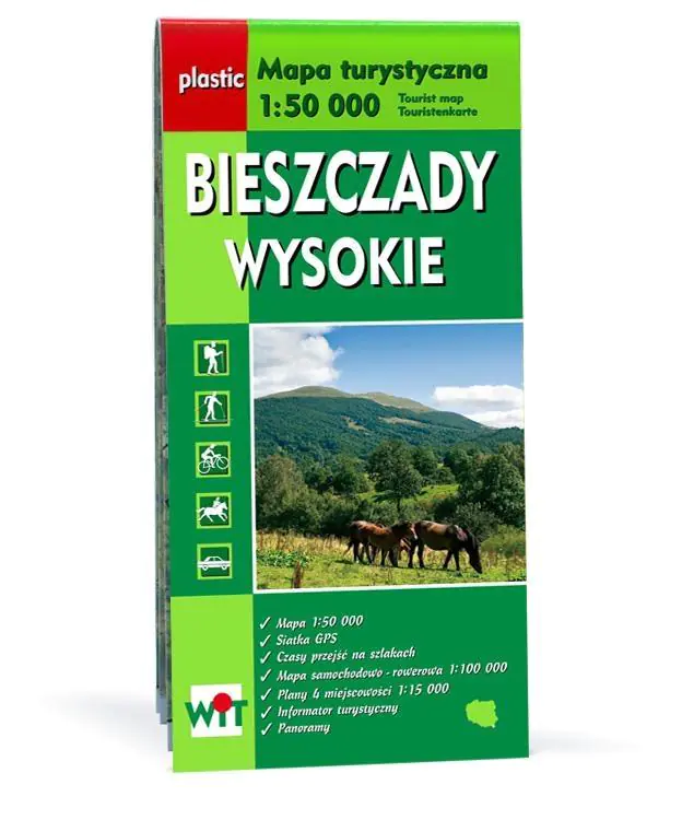 Książka - Mapa turystyczna Bieszczady Wysokie 1:50 000
