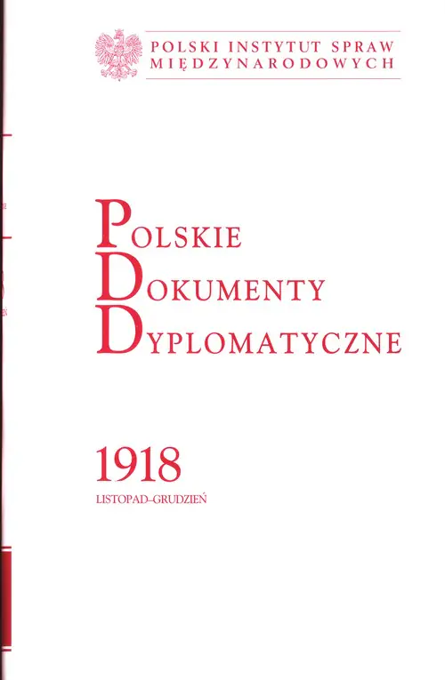 Książka - Polskie Dokumenty Dyplomatyczne. 1918 listopad-grudzień
