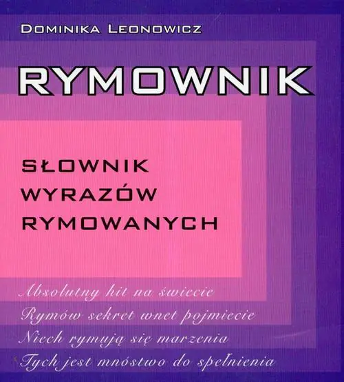 Książka - Rymownik  Słownik wyrazów rymowanych
