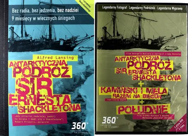 Książka - Antarktyczna podróż sir Ernesta Shackletona z płytą