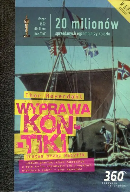 Książka - Wyprawa Kon-tiki tratwą przez Pacyfik z płytą DVD