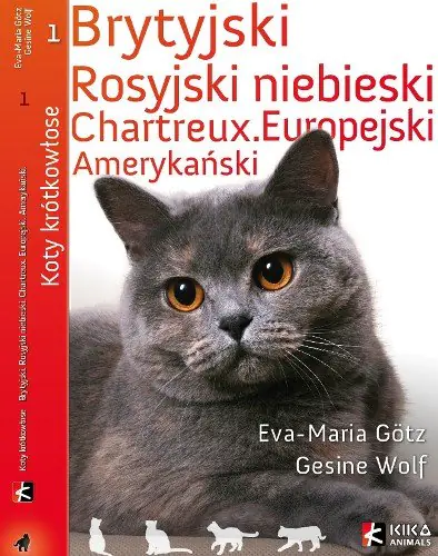 Książka - Koty krótkowłose. Brytyjski. Rosyjski niebieski. Cartreux. Europejski. Amerykański