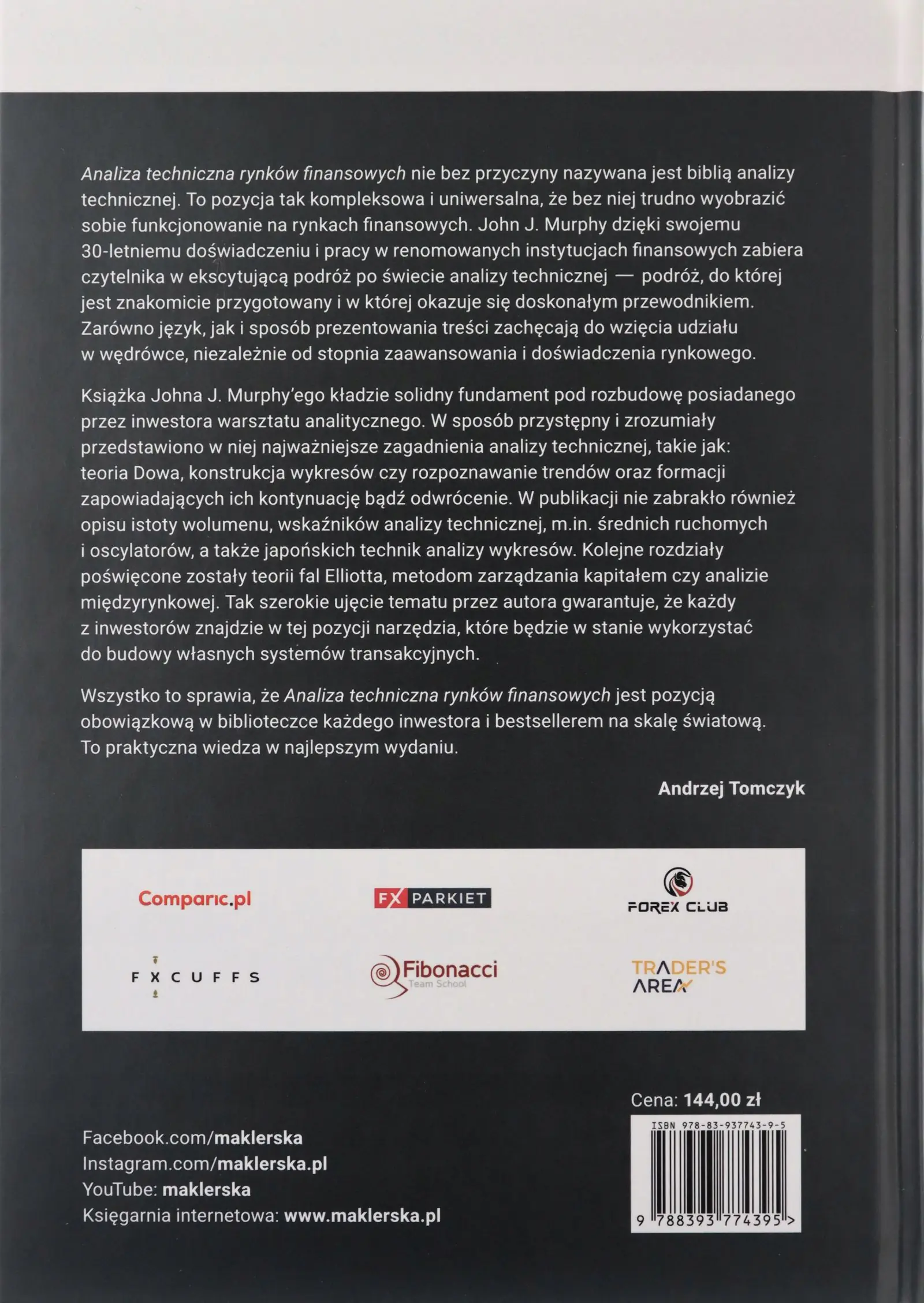 Książka - Analiza techniczna rynków finansowych